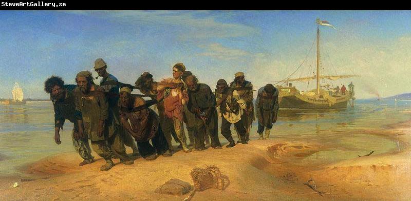 Ilya Repin Burlaks on Volga,